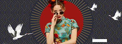 国潮当道淘宝banner背景