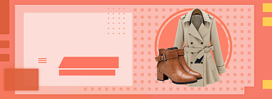 粉色清新年货节换新衣banner背景