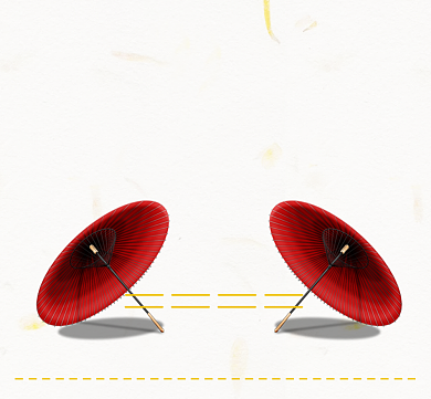 古风诗词红伞朋友圈封面背景