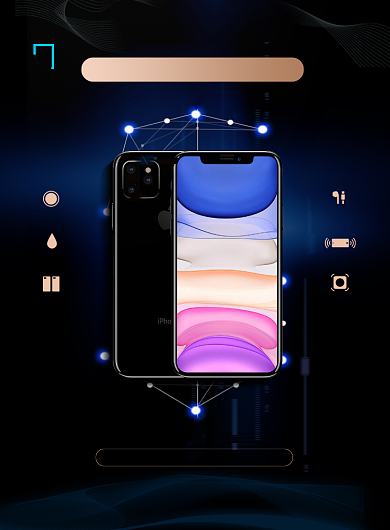 苹果手机新款分期付印刷海报背景