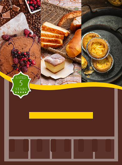 设计坞面包烘焙坊宣传单设计背景