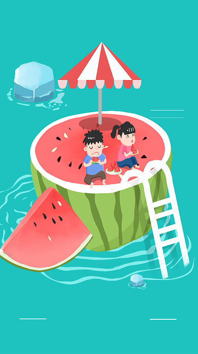 立夏二十四节气手机海报背景