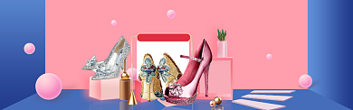 促销上新高跟鞋电商淘宝banner背景