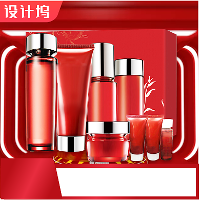 女士护肤化妆品主图背景