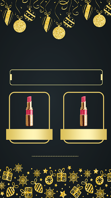 黑金黑色星期五商品展示促销手机海报背景