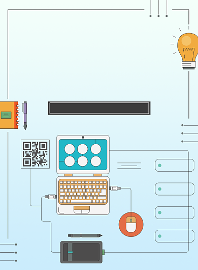 扁平化大气培训大数据广告印刷海报模板背景