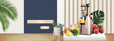 天猫家电进口榨汁机优惠促销淘宝banner背景