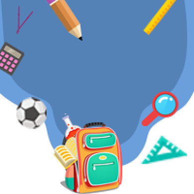 蓝色手绘风开学季公众号次图背景