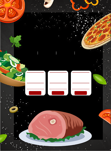 年夜饭半成品预订印刷海报背景