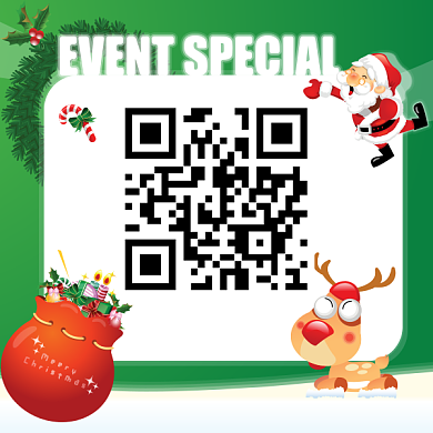 圣诞节卡通二维码背景