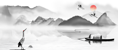 传统古风水墨白露公众号首图背景