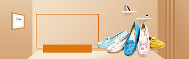 女鞋大促简约大气海报banner背景