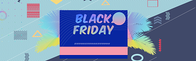 黑金背景黑色星期五促销海报banner背景