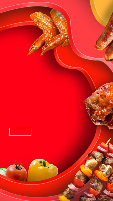 烤串烧烤美食海报背景