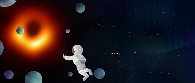 简约创意黑洞热点文案公众号首图背景