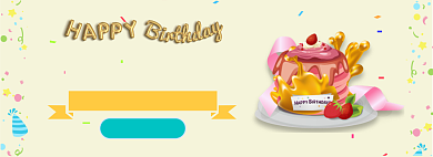 生日蛋糕定制外卖banner背景