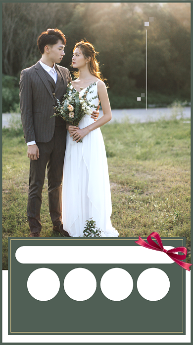 婚庆摄影手机海报背景