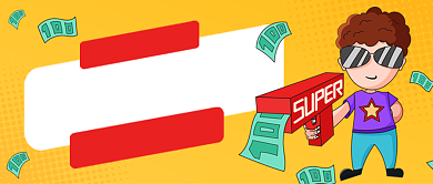 黄色插画简约职场招聘公众号首图背景