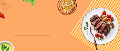 创意时尚美式西餐微信公众号素材图片背景