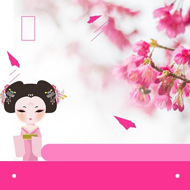 日本赏樱花淘宝主图直通车模板背景