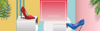 女鞋大促简约大气海报banner背景