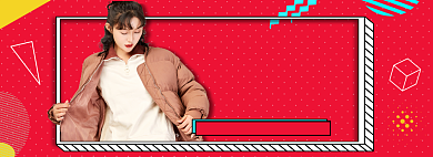 淘宝年货节女装促销banner背景