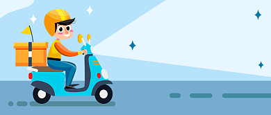 扁平你的外卖在我手上公众号首图背景