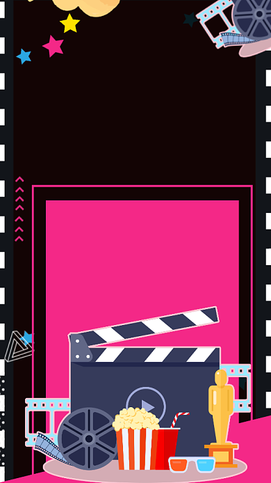 黑色电影梦工厂手机海报背景