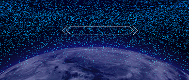 蓝黑星空地球梦幻科技公众号首图背景