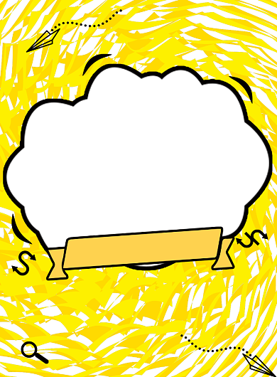 黄色卡通跳蚤市场印刷海报背景