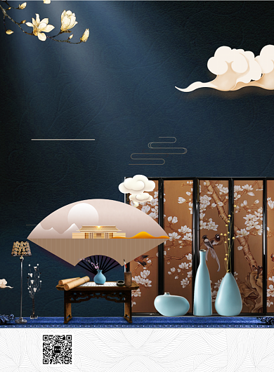 中国风地产开盘推广促销海报背景