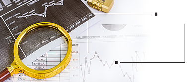 金融放大镜股票升降线投资理财公众首图背景