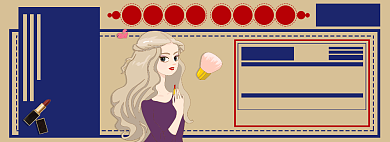 淘宝双十二美妆banner背景