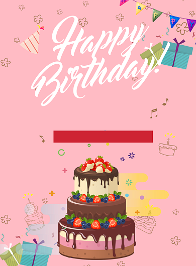 生日快乐西饼促销印刷海报背景