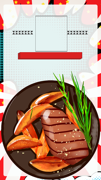 牛排促销海报背景