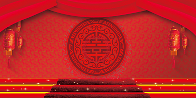 红色新店开业活动展板背景