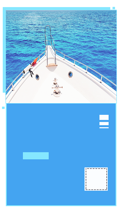 五一旅游海边海浪蓝色人生手机海报背景