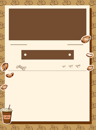 咖啡时间价目表创意印刷海报背景