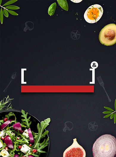 简约风私家厨房美味西餐印刷海报背景