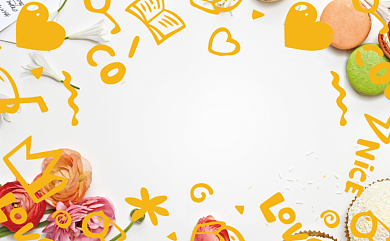 黄色创意时尚名片背景