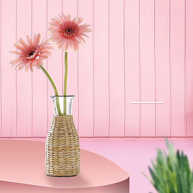 花卉粉色插花摆件淘宝直通车图片背景