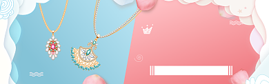 七夕放价礼物项链饰品banner背景
