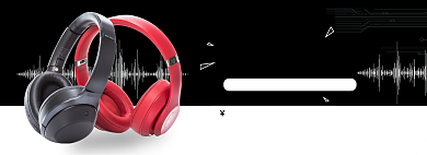 黑色质感耳机促销banner背景