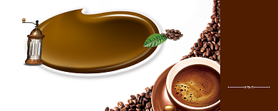 现磨咖啡棕色优惠券背景