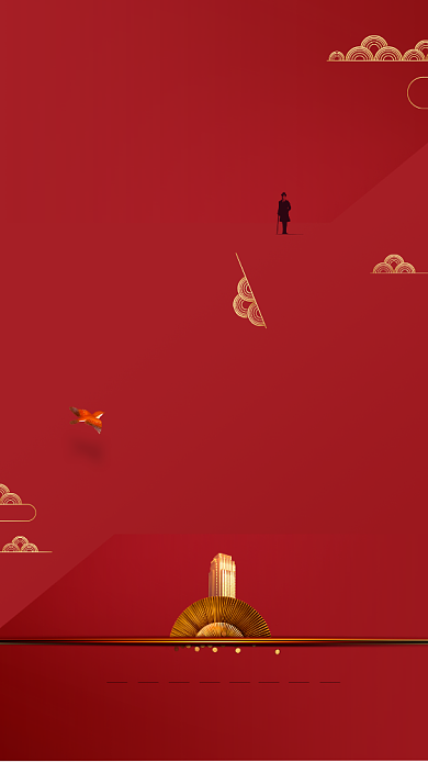 极简高端房产手机宣传海报背景