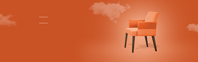 橙色调凳子促销banner背景
