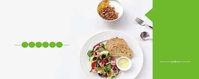 营养早餐优惠券背景