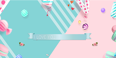 创意时尚新婚展板背景