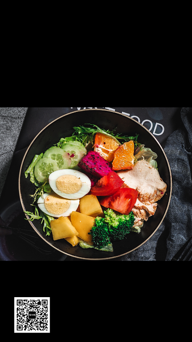 美味沙拉课堂手机海报背景