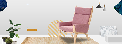 简约家具促销banner背景